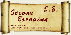Stevan Borovina vizit kartica